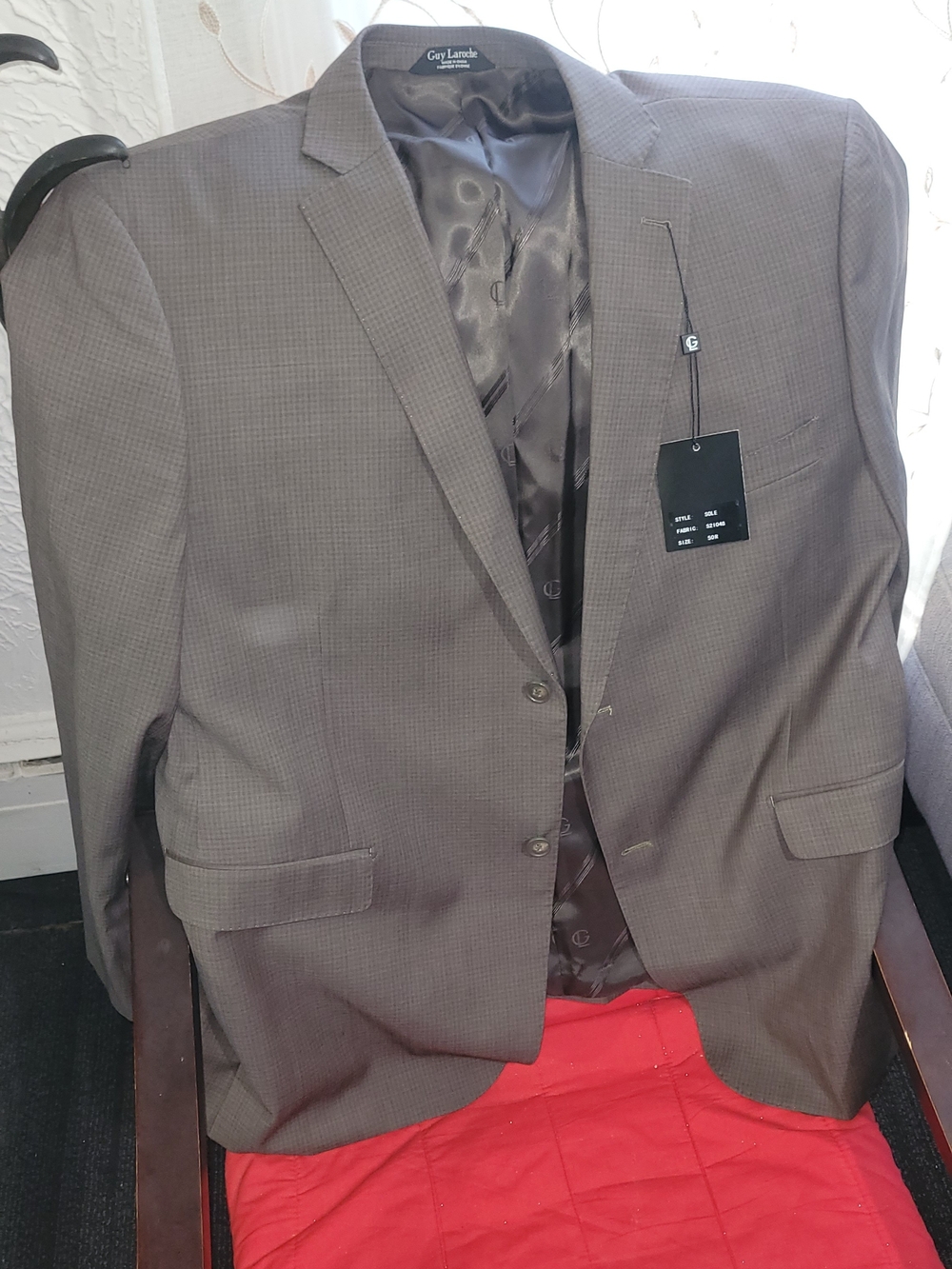 Guy Laroche Men's Brown Checked Blazer
